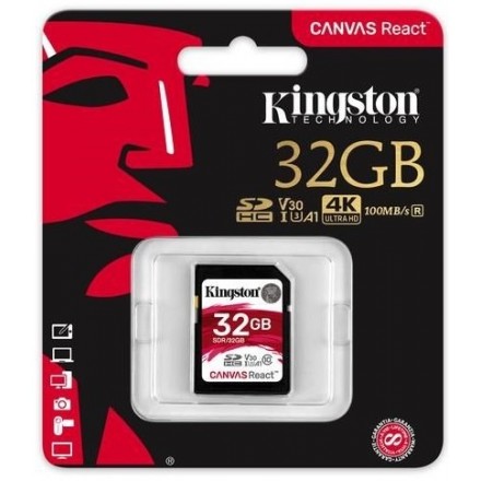 Карта памяті Kingston 32GB SDHC C10 UHS-I U3 R100/W80MB/s Карта памяті Kingston 32GB SDHC C10 UHS-I U3 R100/W80MB/s